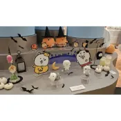 亮亮☆現貨 🇯🇵自嘲熊ナガノ 萬聖節限定 素描風 側躺 黑貓 南瓜 栗子 紅薯 章魚 吊飾 娃娃 電腦掛件