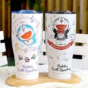 【Doraemon 哆啦A夢】不鏽鋼真空酷樂杯 冰霸杯900ml-二款可任選