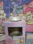 中古 絕版 三麗鷗 hello kitty 2005年 亮燈音樂盒水晶球聖誕擺