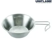 台北山水戶外用品專門店 UNIFLAME 富士山櫻花不鏽鋼提耳碗/登山杯 300ml U668665 日本製