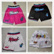 當天出貨！！Miami Heat 彩虹球褲熱火隊 韋德城市黑 城市白紅口袋籃球褲