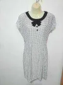 二手　緣定三生白底黑點短袖洋裝　【服飾專區】☆流星百寶屋☆