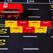 【台灣出貨】【路障 紅色路墩】買10送1 交通路障 道路場景 停車場配件 認知玩具 交通號誌 微型攝影 水泥墩 三角錐