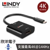 ※ 欣洋電子 ※ LINDY林帝 主動式TYPE-C TO DISPLAYPORT 4K@144HZ轉接器 (43269)