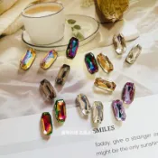 Rainbow Nail K9鑽 K172-179長方八角尖底鑽 公主長方 美甲鑽 美甲堆鑽 異形鑽