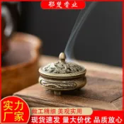 喜挖2店 迷你龍鳳小香爐 家用復古三足薰香爐檀香爐盤香爐香插行動式香座