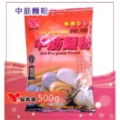 仙知味-中筋麵粉-500g，可作成麵條、饅頭、包子、水餃皮、 春捲皮、蛋餅、炸年糕等
