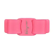 SALVATORE FERRAGAMO VIVA草寫LOGO蝴蝶結設計納帕羊皮彈簧髮夾(小/牡丹粉)