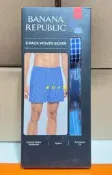 美兒小舖COSTCO好市多代購～Banana Republic 男平織寬版內褲/平口褲/四角褲(3件組)美國尺寸