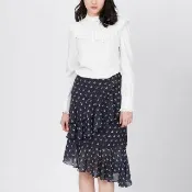 【iROO】甜美魚尾女人雪紡中長裙