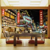 日式餐廳壁紙 壽司店裝飾 拉麪店牆紙 居酒屋日本街景 和風建築背景 日料餐飲空間佈置