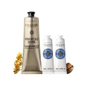 【京站i購物】【L’OCCITANE 歐舒丹】9月限定優惠★蠟菊護手滋養組(蠟菊賦活護手霜150ml+乳油木護手霜30ml*2)