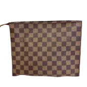 【DOKODEMO】二手LOUIS VUITTONPoche Toilette 26 限量版第二個包袋，化妝包，Damier Damier 手拿包，ブラウン