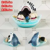 〈傑尼龜模玩〉七龍珠小悟空克林修行鯊魚攻擊悟空小林水裡逃生蛋仔磨形Figure