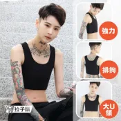 【E.V.A】超平加強型掛鉤半身束胸-排扣/束平/透氣/挖背/鬆緊帶/帥T/拉子/LES/束衣/大胸顯小