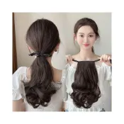 (店+)Felicity馬尾假髮女蓬鬆綁帶式梨花捲低馬尾自然仿真髮長發高馬尾假髮辮子