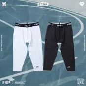 #KEEP BASKETBALL ¾ JOGGERS 黑 白 厚款 緊身 彈性 運動 籃球 七分褲 束褲【KS292】