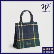 【HF】Harrods英國代購 哈洛德正品 蘇格蘭風格紋商務手提包 百搭時尚格子磁釦立體提手手挽包 英倫風範萬用包