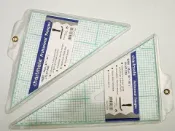 筆殿 恰德美20cm 製圖專用三角板 A&B 一組2支*AT-20A&B