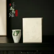喜挖2店 德化白瓷茶杯功夫茶具創意純手畫荷花小號聞香杯喝茶主人杯品茗杯