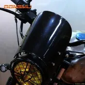 台灣現貨『酷浩』機車擋風鏡 擋風罩 檔車 野狼 KTR MY150 咖啡 復古 擋風 改裝 擋風板 擋風玻璃 5-7吋大