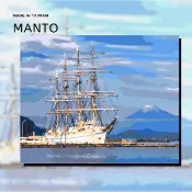 釘好內框🔥Manto【台灣製造】DIY數字油畫｜箱根富士(4050)