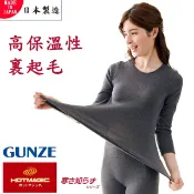 76尚宏 【領券滿額折100】 日本製【郡是Gunze】彈性機能高保暖輕柔裏起毛女性發熱衣 (M~LL)