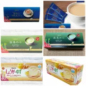 預購-日本直送 日本 好市多 COSTCO 日東紅茶｜皇家奶茶 （盒裝60入） 即溶包（沖泡飲）生薑＆柚子 抹茶歐蕾