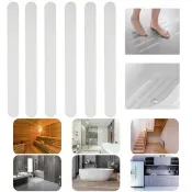 【anti-slip】12片浴室防滑貼(地板膠帶衛生間浴缸淋浴房透明防滑膠條 浴室廁所 樓梯台階浴室防滑地墊)