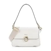 【FURLA 芙拉】WB00896 法國經典牛皮雙背帶手提斜背兩用包(白色)