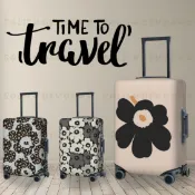 Marimekko Unikko 可水洗旅行行李套搞笑卡通手提箱保護套適合 18-32 英寸行李箱