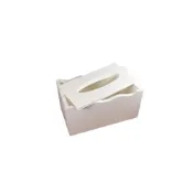 (店+)【白色木器】下壓式花邊面紙盒︱蝶古巴特 拼貼 木胚 免打底 白胚 素胚 彩繪 手作DIY材料︱麥手作