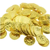 海盜 代幣 100 塑膠 玩具 錢幣 金幣 代幣 玩具/道具/神鬼奇航/哈比人/尾牙/擺飾