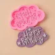 生日快樂蛋糕模具雲朵巧克力矽膠模具