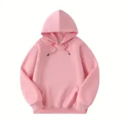 (店+)長袖連帽上衣男女生休閒防風棉質寬鬆防寒加厚刷毛秋冬天打底衫大學t帽t發熱衣情侶裝登山長版外穿厚磅韓版加大尺碼百搭重磅彈性運動上衣男裝衣服長袖t恤衛衣