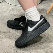 S.G Nike Gamma Force HQ1674-001黑銀 厚底 皮革 透氣 復古 休閒鞋 女鞋