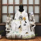龍虎山張天師祖師神像正一真人張道陵像體真身家用供奉擺件張道長 特賣Z