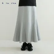 a la sha a繡花剪接魚尾裙