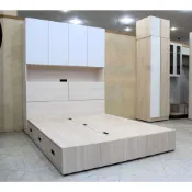 【歐風別館】雅典五尺白榆色床頭箱置物櫃+抽屜上掀床底【系統櫃~基隆至台中免運費】【全館滿萬享24期0利率】