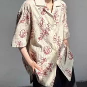 唐裝男夏季薄款中國風亞麻襯衫復古風茶服大尺碼青年漢服短袖t恤潮
