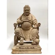 「華誠」1尺3連座 池府千歲白身神像 江西樟木雕刻 金身 神像 池府王爺 池王