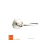(店+)轉扭式◄ L.S麥金LS-810-1-N(大套盤/無鑰匙/紅藍顯示)日規木門水平把手鎖 浴廁門 門鎖 水平鎖 白鐵磨砂色