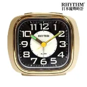 【RHYTHM 麗聲】官方直營 經典時尚漸進鬧鈴螢光面板鬧鐘(香檳金)