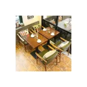 (店+)可開發票 免運 北歐簡約甜品店奶茶店咖啡廳桌椅組閤休閒扶手椅子餐廳實木餐桌椅 實木椅 餐椅 靠背椅
