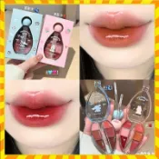 【一盤六色組合】水光鏡面唇凍潤澤玻璃嘟嘟唇釉 自然不沾杯顯白固體唇釉 祼色肉桂奶茶豆沙粉純令人欲韓系口紅 唇彩