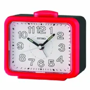 大高雄鐘錶城 seiko SK037 精工鐘 (QHK061R) 夜光指針鬧鈴貪睡鬧鐘 紅 8.6 x 10.9 x 6.4cm｜樂天領券現折★全館特惠中★指定刷卡回饋10%