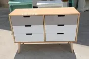 台中 可愛小舖家具傢俱美式南法古典鄉村風北歐風古典現代實木雙色鋼琴烤漆白色設計師六抽斗櫃化妝台書桌梳妝檯衣櫥靜音抽屜白色