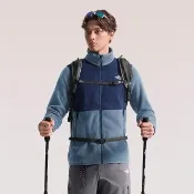 【The North Face】北臉 外套 男 運動立領外套 抓絨 保暖  深藍 NF0A8FJ3S62