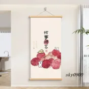 🔥熱賣🔥諸事順荔祝福掛畫線條小狗周邊可愛臥室客廳背景裝飾畫奶油風牆畫