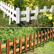 【運運精品】戶外柵欄  塑膠柵欄 菜園護欄 園藝柵欄 小圍欄花園 戶外圍籬 小柵欄 防腐木柵欄圍欄籬笆花圃花園草坪小護欄